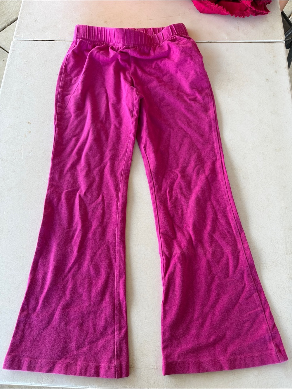 Lands' End Girls' Bright Fuchsia Flare Leggings
